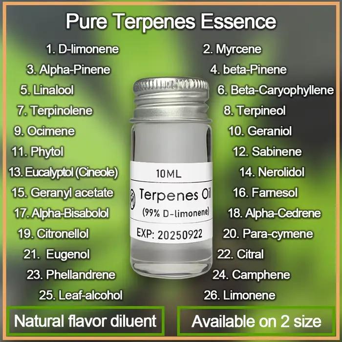 Huile essentielle de terpènes pure, différents types de parfums bruts à diluer avec des extraits de 