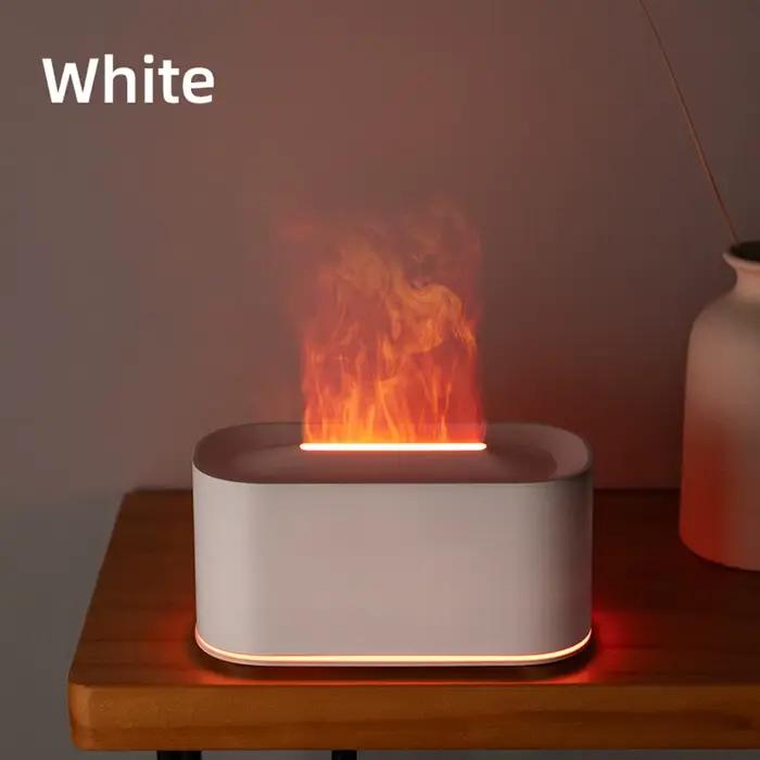 Diffuseur d'huiles essentielles, humidificateur de feu de vapeur d'eau coloré de flamme pour salle d