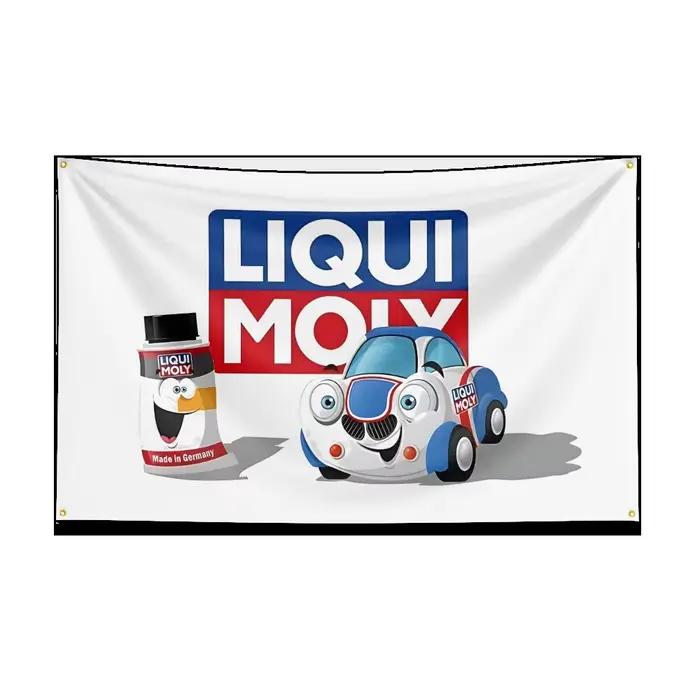 Drapeau d'huile de voiture à moteur L-LIQUIMOLYs, 3x5 pieds, atelier de course, bannières de voiture