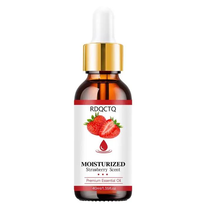 Huile essentielle hydratante parfumée à la fraise - Huile de massage corporelle hydratante au parfum