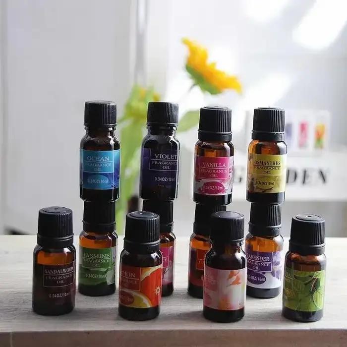Huile parfumée 10 ml, longue durée, soluble dans l'eau, extrait de plantes, fleurs, arômes naturels, huile essentielle pour diffuseur