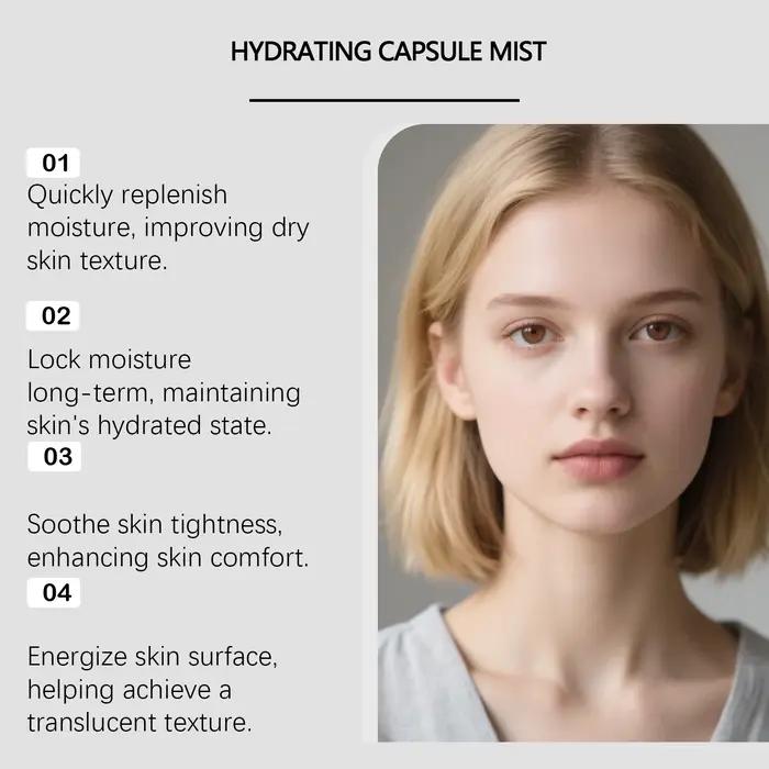 Huile Essentielle Corporelle Viareline Hydratante Non Collante Soulage la Sécheresse Adoucit la Peau Rugueuse Délicate Éclaircissante Nourrissante Spray Hydratant