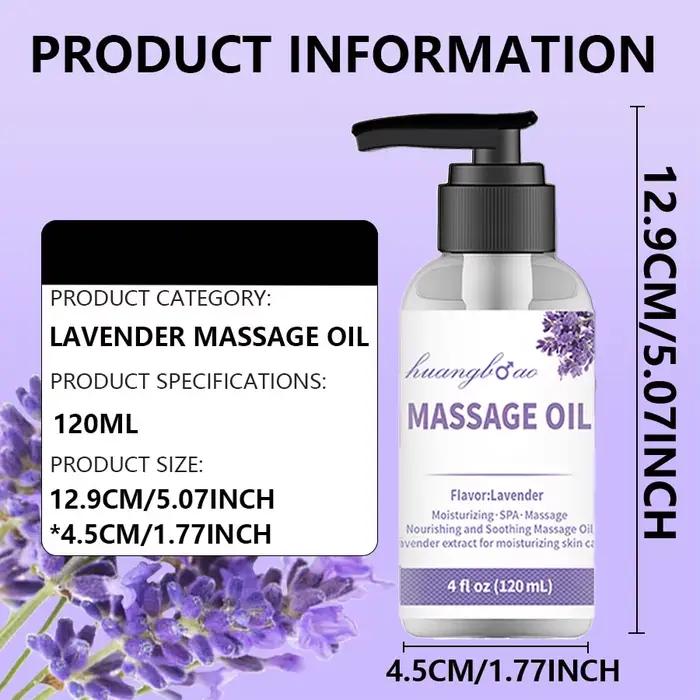 Huile de massage à la lavande pour les muscles apaisants