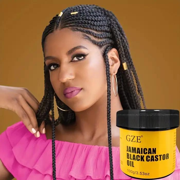 GZE JAMAICAN Huile de ricin noire pure pressée à froid pour la croissance des cheveux
