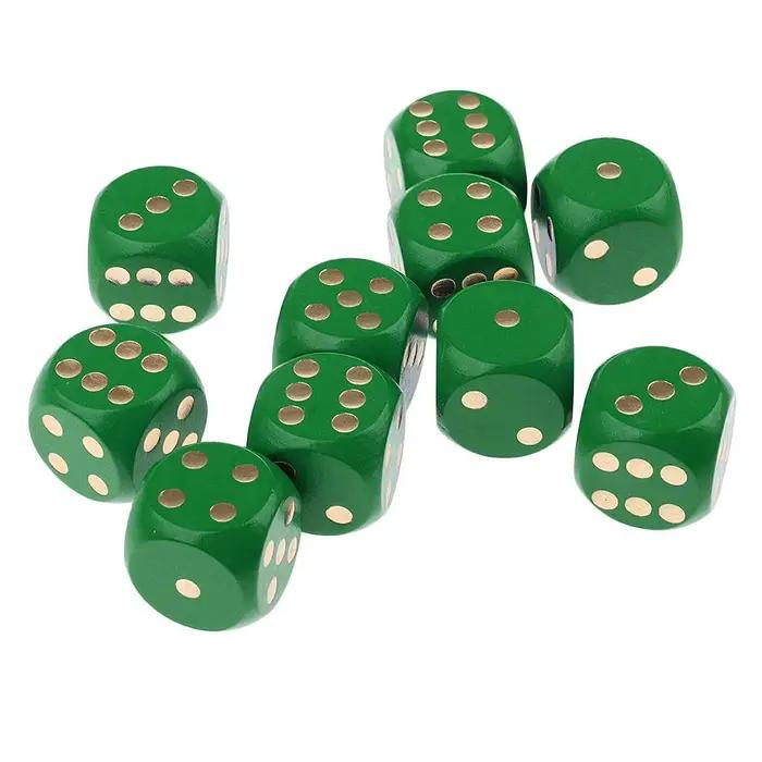 Dés en bois à 6 faces pour jeux de rôle, jeux de guerre britanniques, jeux de rôle Raf, 20mm, 10 pièces