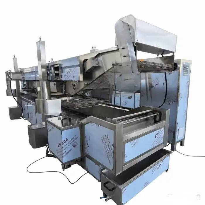 Ligne de production de panure pour poisson, crevettes et palourdes, pour sardines, morue, boulettes de poisson, friteuse pour panure, sur mesure pour usine alimentaire