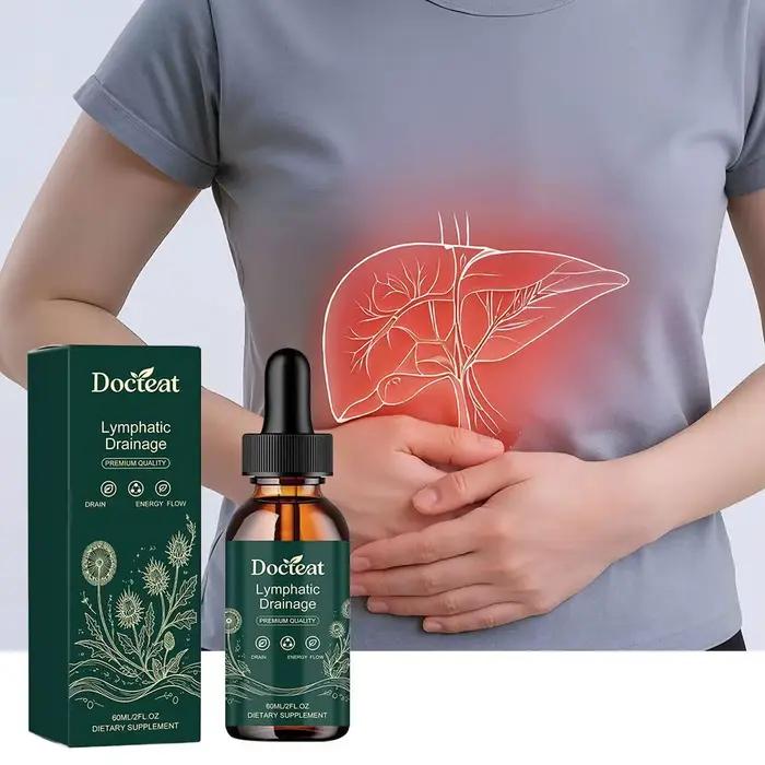 Gouttes de soutien lymphatique à base de plantes pures et avancées avec chardon-Marie et racine de pissenlit pour la