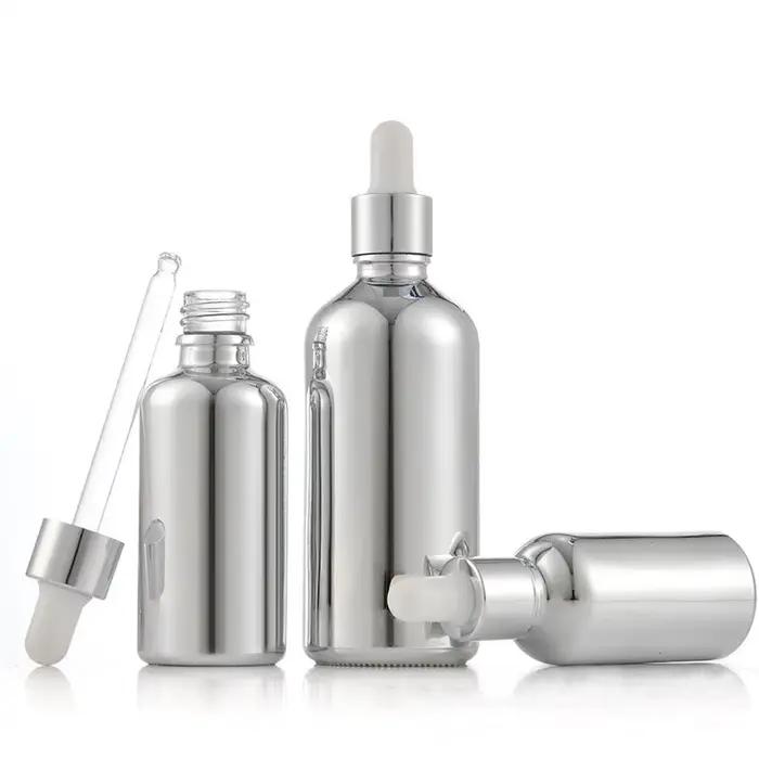 Gourde Compte-Gouttes en Verre Or/Argent