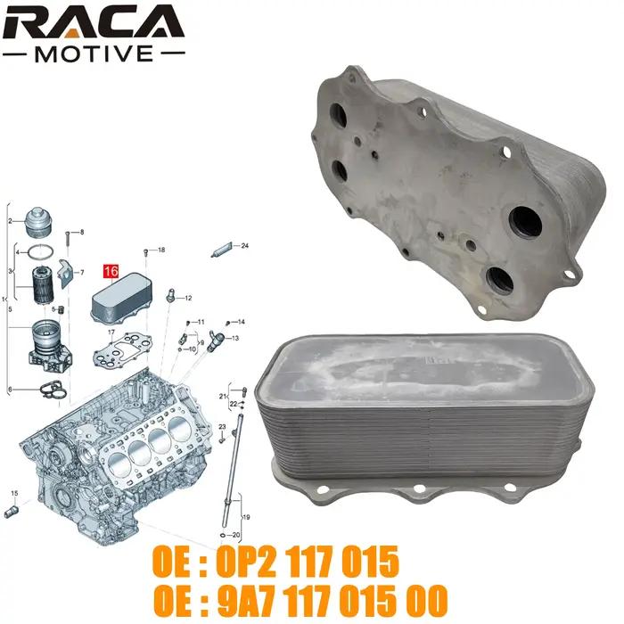 Refroidisseur d'huile moteur 0P2117015, pour Audi A8 Q7 Q8 RS6 RS7 S8 Bentley GT Bentayga Flying Spur Lamborghini URUS Porsche 9YA/9YB 971