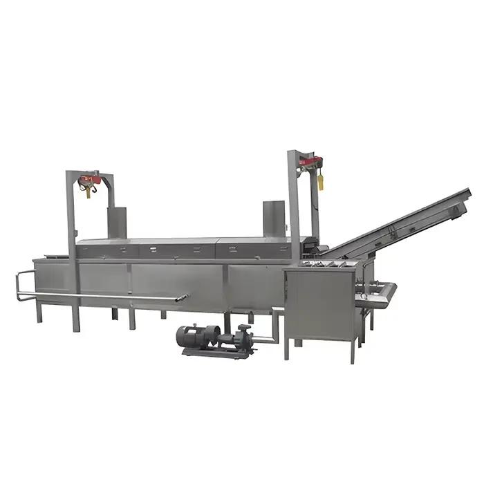 Système de friteuse commerciale robuste à circulation automatique d'huile pour les usines de transformation de fruits de mer frits