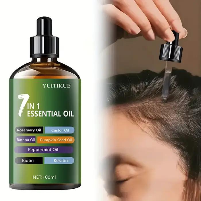 YUITIKUE Traitement capillaire aux huiles essentielles 7 en 1 infusé à la rosemary