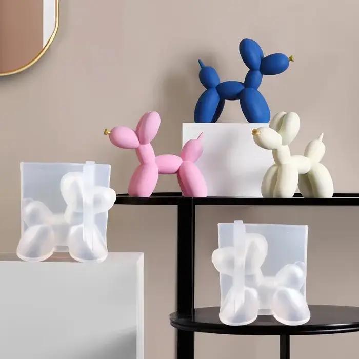 Moule 3D en Silicone pour chien, bricolage, aromathérapie, bougie en gypse, ballon en résine, compte-gouttes pour chien