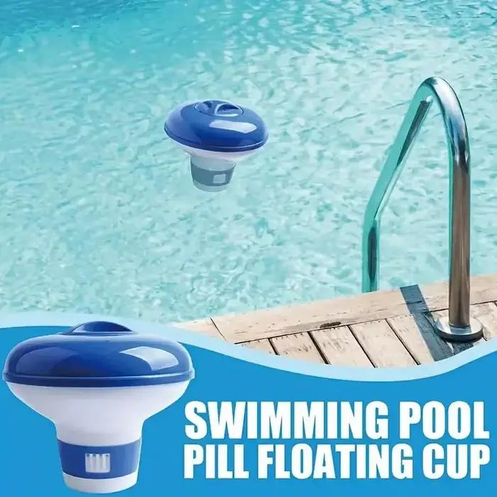 Distributeur de chlore flottant pour piscine, 5 pouces, avec aérations réglables et couvercle anti-fuite, pour piscines intérieures et extérieures, spas et bains à remous, 1 pièce