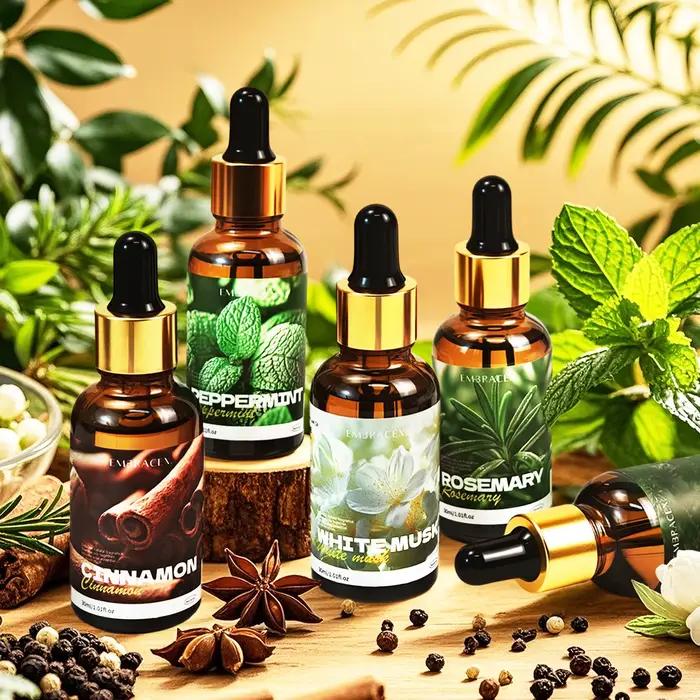 Huile essentielle naturelle de menthe poivrée