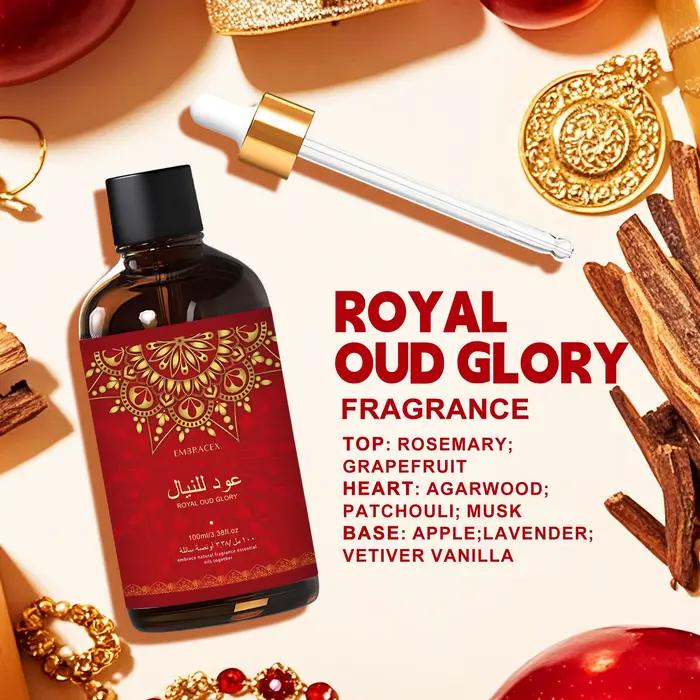 100ml عود للنيال Royal Oud Glory Huile Essentielle Cadeaux Aïd al-Fitr Huiles Parfumées Arabes Parfum Longue Durée Cadeau pour Amis