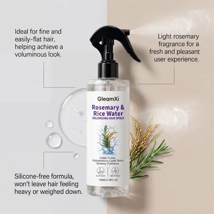 Spray capillaire à la rose et à l'eau de riz