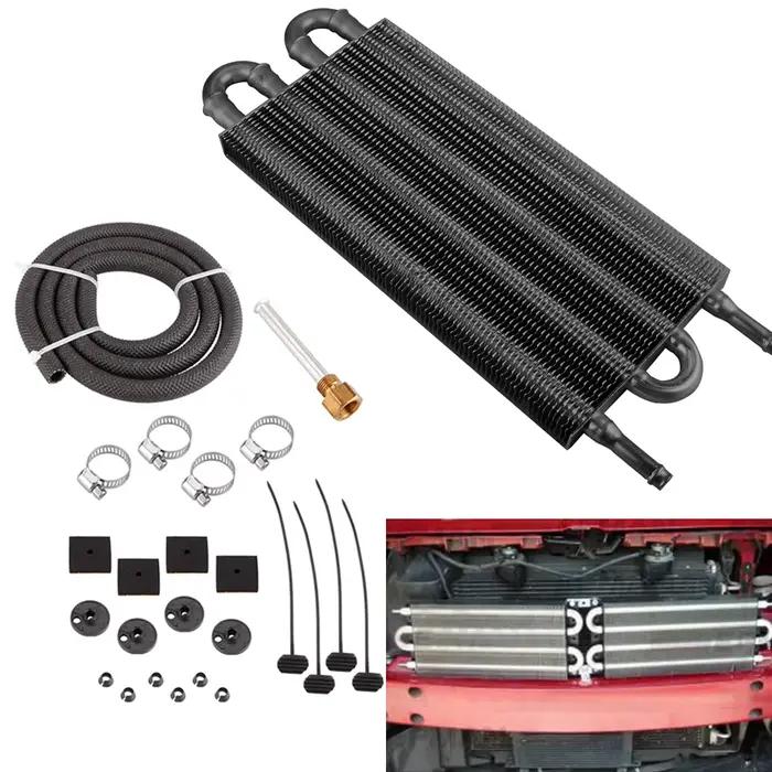Kit de refroidissement d'huile RASTP-4/6/8 rangées, plaque de Transmission de voiture en aluminium et refroidisseur d'huile d'aileron, convertisseur de radiateur manuel automatique OSA014