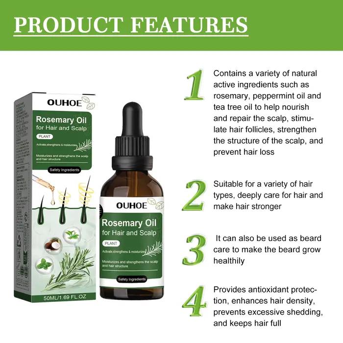 Huile Essentielle de Romarin pour Soins Capillaires Anti-Chute