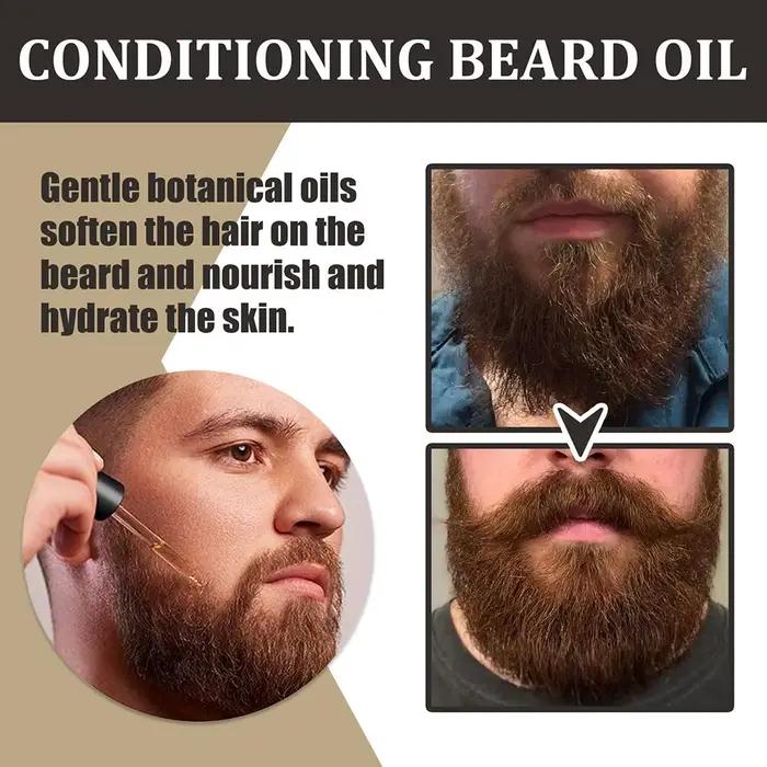 30ml huile de croissance de barbe sérum pour hommes