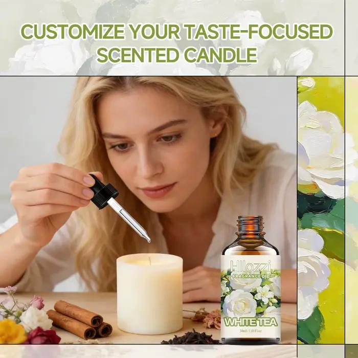 HUILE PARFUMÉE AU THÉ BLANC : Pour l'aromathérapie, la diffusion, la parfumerie et les bougies parfumées.