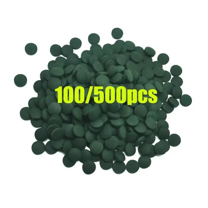 100 pièces comprimés de spiruline de haute pureté spirale algues enrichissement préféré des animaux de compagnie