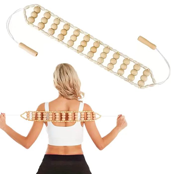 Outil de corde de rouleau de Massage du dos en bois