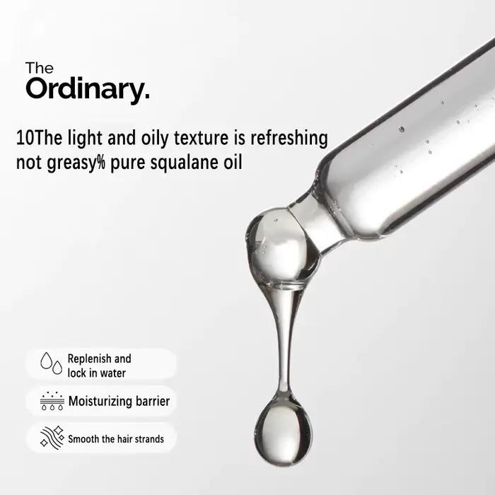 Squalane 100% dérivé aux plantes pour l'hydratation de la peau et des cheveux Sérum pour le visage 30 ml Peut empêcher la perte d'œuvre des facteurs d'hydratation + HA 100 ml