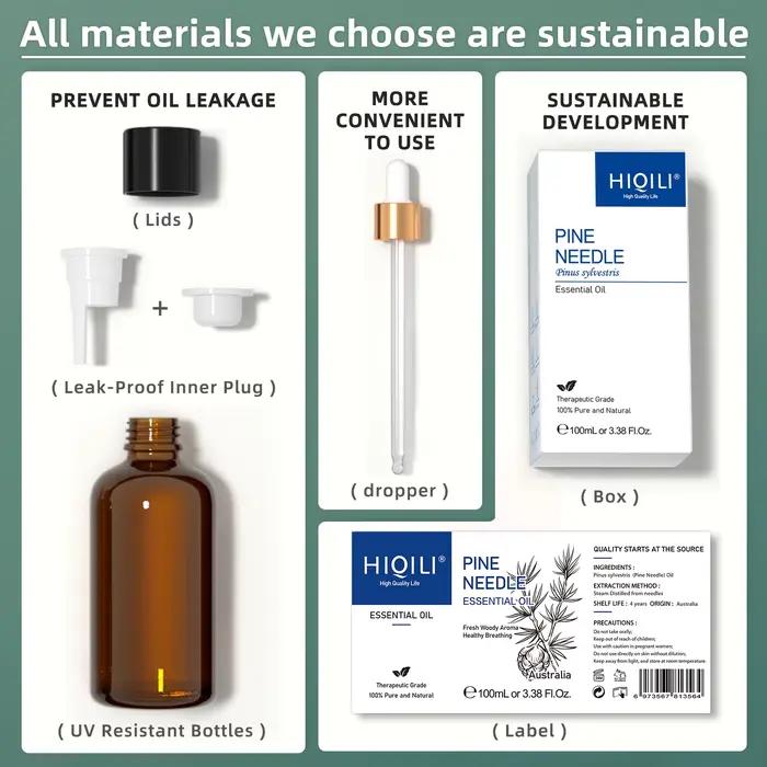 HIQILI 100ML huiles essentielles d'aiguilles de pin