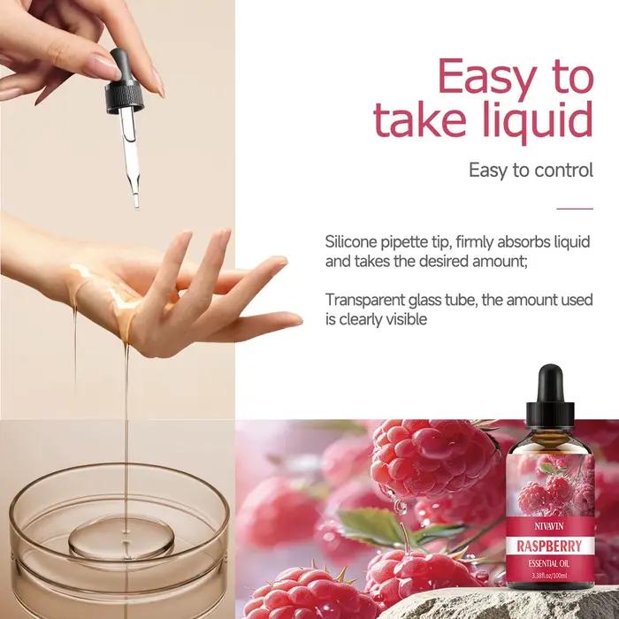 L'huile essentielle de framboise 30 ml/60 ml/100 ml convient à l'hydratation du visage