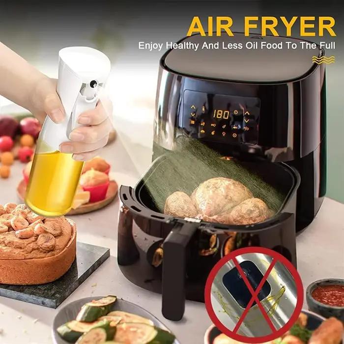 Spray d'huile pour la cuisine, distributeur d'huile de salade de pulvérisation d'huile d'olive pour pulvérisateur d'huile et de vinaigre, flacon pulvérisateur de friteuse à Air, bouteilles d'huile