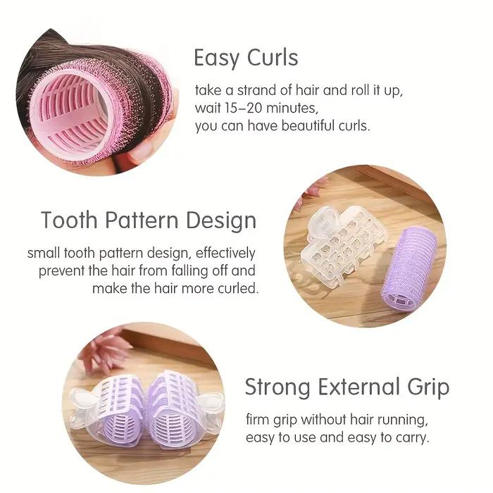 Bigoudis auto-adhésifs en plastique pour franges et boucles, outils de coiffure pour la mise en forme des franges et des boucles