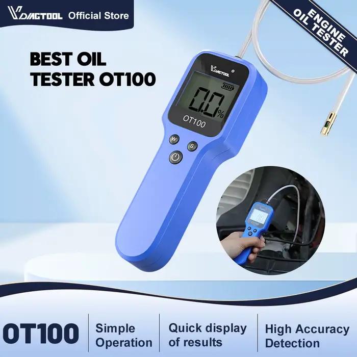 Testeur d'huile moteur VDIAGTOOL OT100 2026 – Outil de diagnostic de la qualité de l'huile automobile, indicateur de teneur en eau pour vérifier la qualité de l'huile