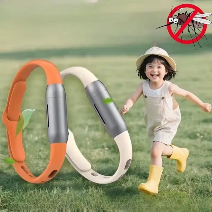 Bracelet anti-moustiques à l'huile essentielle de plantes naturelles