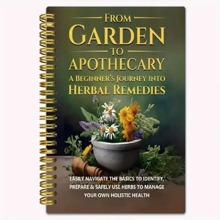 De jardin à l'apothicaire, voyage d'un débutant dans des remèdes à base de plantes, livre de bien-être quotidien naturel et à base de plantes