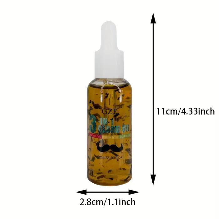 GZE Huile à barbe 3 en 1 pour soin - Hydrate