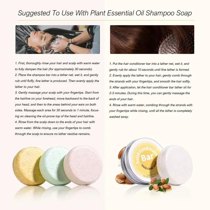 Savon revitalisant capillaire à l'huile essentielle végétale riche en huile d'argan