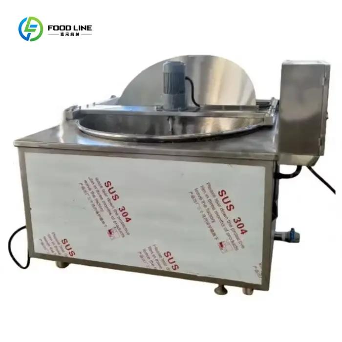 Friteuse électrique commerciale personnalisée de 450 L pour snacks frits, avec contrôle PLC automatique, pour friture à l'huile et cuisson à la wok