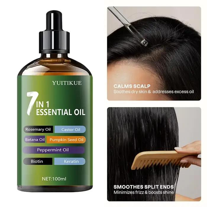 YUITIKUE Mélange d'huiles essentielles 7 en 1 avec romarin