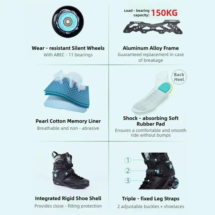 Patins à roues alignées de Slalom professionnels Freestyle originaux chaussures de patinage à roulettes pour adultes Patines de patinage libre coulissantes pour adultes