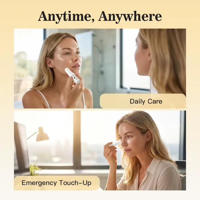 Baume à la vitamine C en stick, hydratation intense, hydratant multi-usages, crème baume à double texture, éclaircissant pour la peau, soin quotidien pour tous les types de peau