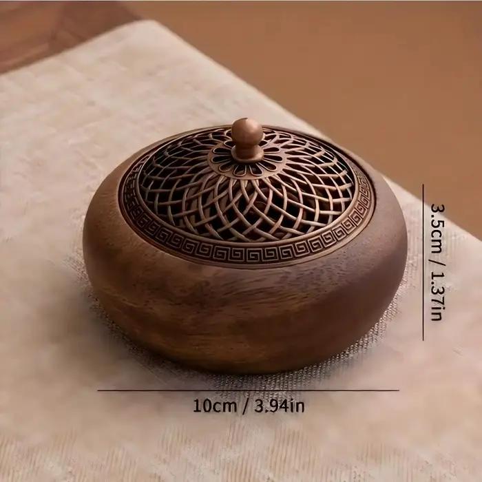 Brûleur d'encens en bois massif
