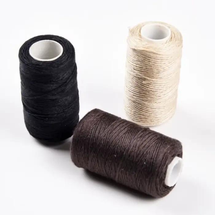 12 rouleaux de fil de tissage de cheveux en coton, avec 5 aiguilles incurvées en C pour trame de cheveux, clips de cheveux