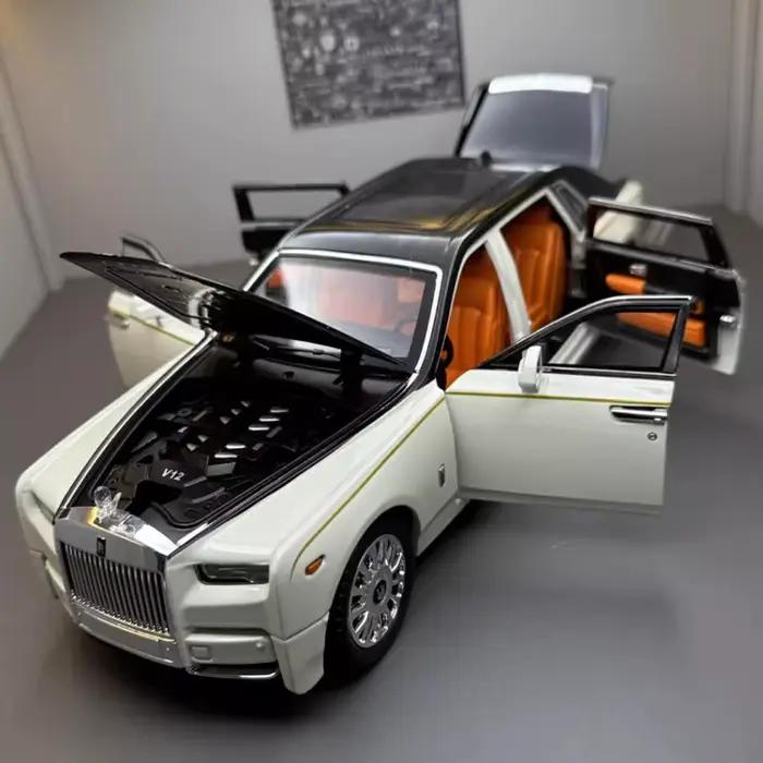 Rolls-Royce Phantom-Modèle de voiture de luxe en alliage moulé sous pression, véhicules jouets en métal, simulation de modèle de voiture, collection de lumière sonore, cadeaux pour enfants, 1/18