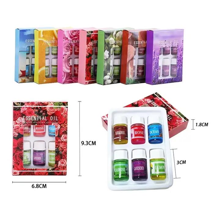 Y 6 pièces/ensemble 3ML huiles essentielles à base de plantes pures pour Humidificadores Difusores Aromaterapia bureau à domicile aromathérapie détendre parfums