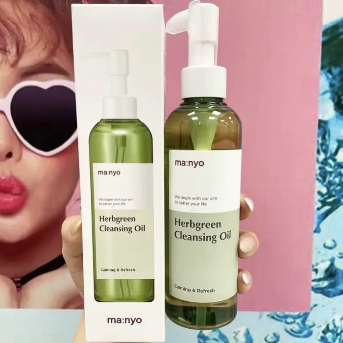 Huile nettoyante en profondeur par Ma:nyo dissout efficacement les impuretés le maquillage des Pores réduit les points