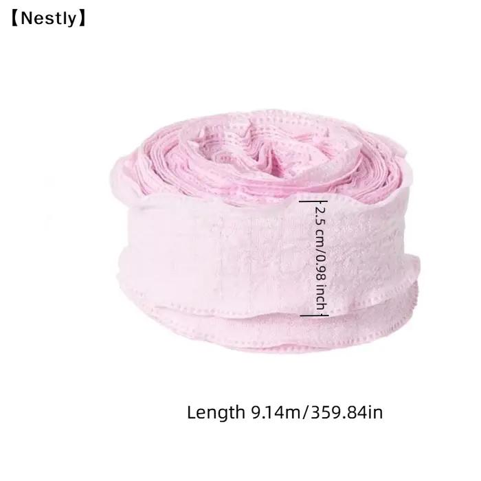 1 rouleau de ruban en fil de queue de poisson uni pour invitation de mariage, bouquets de fleurs, emballage de gâteaux d'anniversaire, ruban en dentelle, décoration〔Nest〕