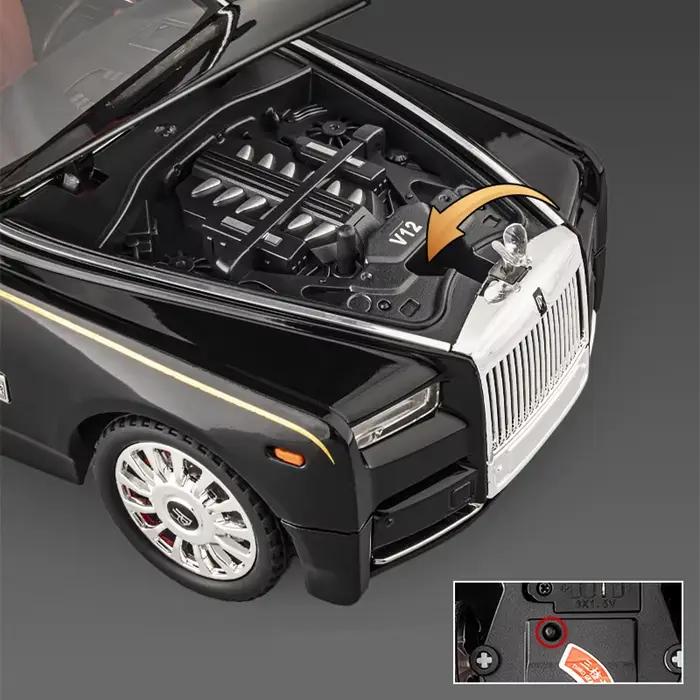 Rolls-Royce Phantom-Modèle de voiture de luxe en alliage moulé sous pression, véhicules jouets en métal, simulation de modèle de voiture, collection de lumière sonore, cadeaux pour enfants, 1/18