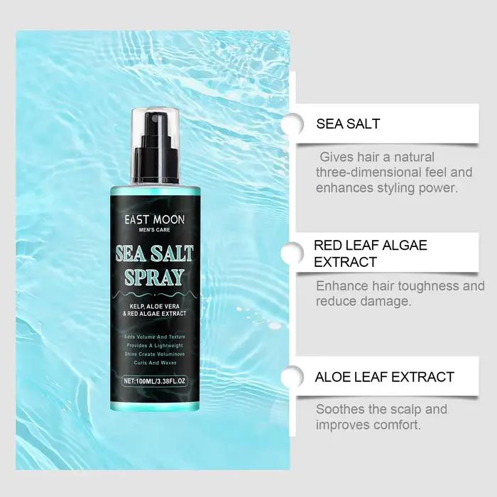 Spray coiffant au sel de mer, améliore l'épaississement, forte tenue, Non gras, moelleux, volumisant, réduisant les cheveux collants, huile nourrissante