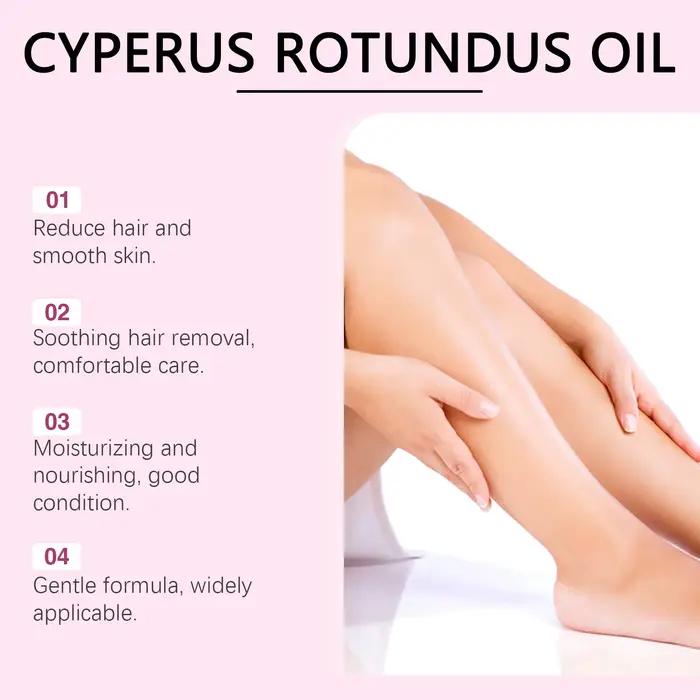 Cyperus Rotundus huile pour épilation doux lisse soins de la peau hydratation profonde Anti inhibition de la croissance