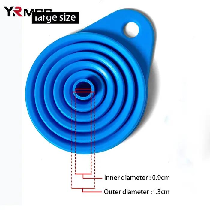 Entonnoir moteur grande taille entonnoirs de changement d'essence pliable Portable Silicone liquide entonnoir voiture huile essence changement outil voiture accessoires